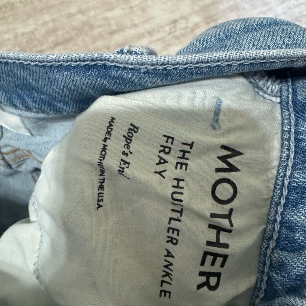 mother superior denim hustler ankle fray jeans size 27 - Picture 5 of 6